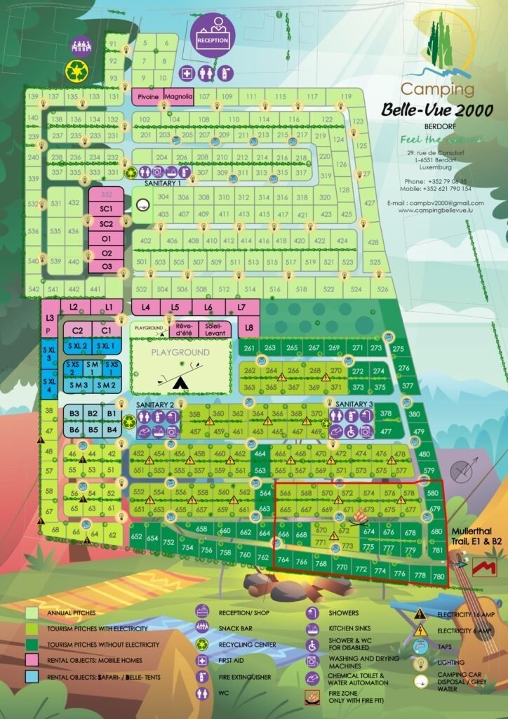 Lageplan Camp La Belle Vie